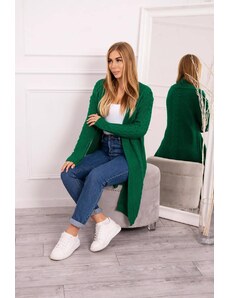 MladaModa Kardigánový úpletový sveter model 2019-1 zelený