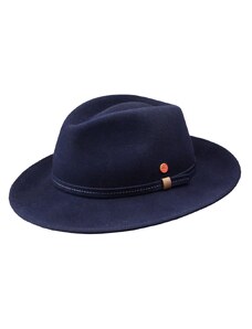 Cestovný nekrčivý vodeodolný modrý klobúk Mayser - Atlanta Traveller