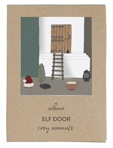 IB LAURSEN Dekoratívne dvierka pre vianočných škriatkov Elf Door - set 7 ks