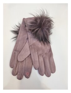 Katrin's Fashion Dámske rukavičky s pravou kožušinou