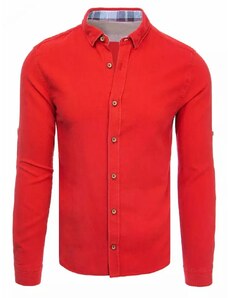 Buďchlap Červená ležérna košeľa z bavlny