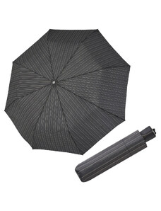 Doppler Mini Fiber - pánsky skládací dáždnik úzky šedý prúžok