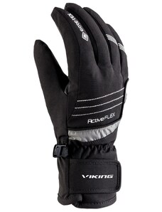 Detské lyžiarske rukavice Viking HELIX GTX čierna/sivá