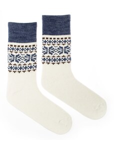 Fusakle Vlnené ponožky Vlnáč Dvojvločka modrohnedý