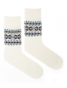 Fusakle Vlnené ponožky Vlnáč Zima biely