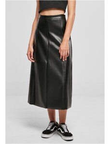 UC Ladies Women's midi skirt made of synthetic leather black