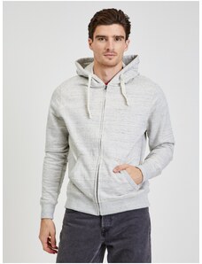 Light Grey Men's Zipped Sweatshirt Blend - Men