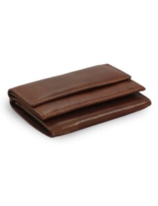 Arwel Tmavě hnědá dámská kožená mini peněženka 511-4392A-47