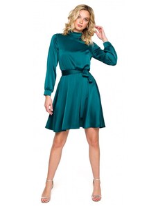 K157 Rozšírené mini šaty - zelené
