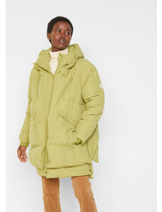 bonprix Oversize zimná bunda s kapcňou z recyklovaného polyesteru, farba zelená