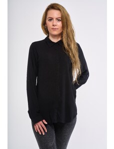 Benatki Bavlnená košeľa s dlhým rukávom čierna