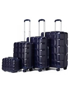 Cestovný set kufrov - KONO rodinný ABS so zámkom, tmavomodrý
