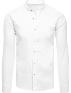 BASIC Biela košeľa bez goliera DX2238