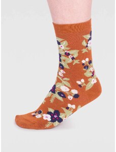 Thought Dámske bambusové ponožky Aria Floral Orange
