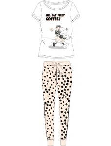 E plus M Dámske pyžamo Minnie Mouse - Disney - motív Ok, but first coffee - 100% bavlna