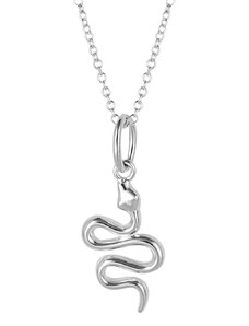 Basics Strieborný náhrdelník Had