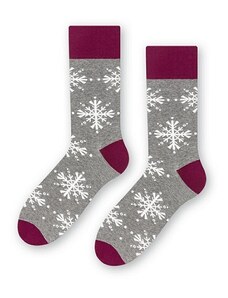 Steven Pánske vianočné ponožky, sivé s vločkami, veľ. 44-46