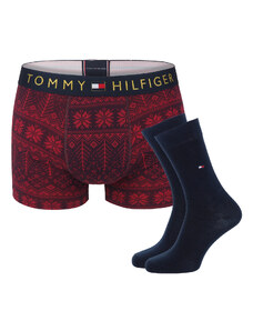 TOMMY HILFIGER - TH Monogram festive print fair isle boxerky & ponožky v darčekovom balení