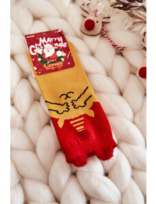 Kesi Children's Christmas socks bear Cosas red-yellow