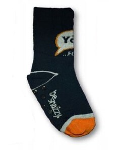 Be snazzy Chlapčenské ponožky protišmykové tm. modré s oranžovou, veľ. 33-35