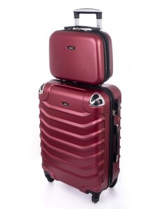 Rogal Tmavočervená 2 sada škrupinových kufrov "Premium" - veľ. L, XL