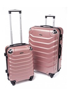 Rogal Ružová 2 sada škrupinových kufrov "Premium" - 2 veľkosti