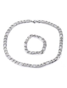 MSPERK Masívna súprava Figaro 11 náhrdelník 60 cm náramok 22 cm z chirurgickej ocele