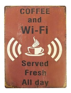 TFT Retro tabuľa Coffee and WiFi