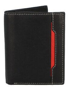 Pánska kožená peňaženka čierno/červená - Diviley Tarkyn červená