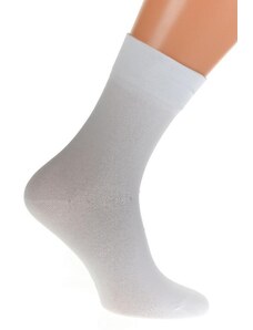 AURA.VIA Pánske bavlnené biele ponožky KEENE