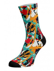 ABSTRACT COLOURS bavlnené potlačené veselé ponožky Walkee