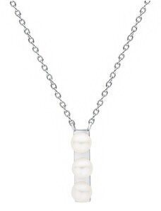 Gaura Pearls Stříbrný náhrdelník se sladkovodní perlou - stříbro 925/1000