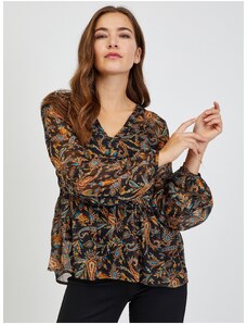 Brown-black women's patterned blouse ORSAY - Ladies