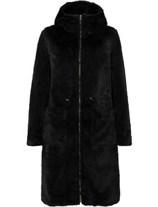 bonprix Kabát, imitácia kožušiny, farba čierna