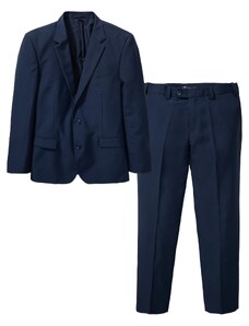 bonprix Oblek (2-dielny) sako a nohavice Slim Fit, farba modrá, rozm. 48