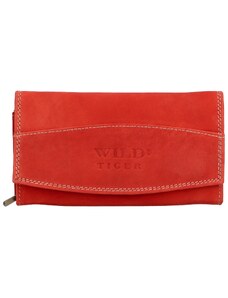 WILD collection Dámska kožená peňaženka červená - Wild Tiger Liliane červená