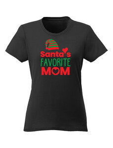paradoo Dámske tričko "Santa's favorite mom"
