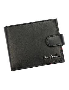 Čierna pánska kožená peňaženka so zapínaním Pierre Cardin RFID 75-324a-2