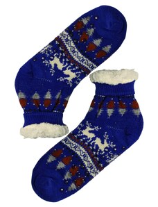 Look Nórsky vzor Blue ponožky s baránkom 1133
