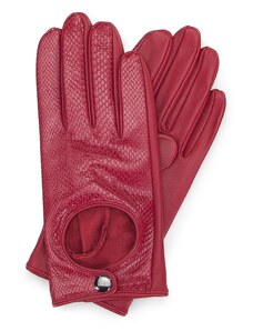 Wittchen Červené dámske rukavice z pravej kože