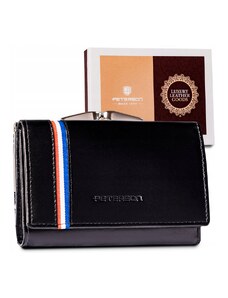 Dámska kožená peňaženka s RFID systémom, zapínanie na háčik— Peterson