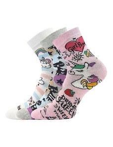DEDOTIK detské veselé ponožky Lonka - mix JEDNOROŽCI