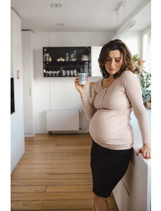 milk & love Tehotenské tričko na dojčenie Tummy Beige