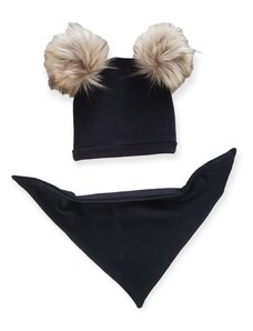 ZuMa Style Detská čiapka a šatka - zimný UNI detský set - 1-3 roky