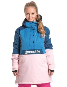 Dámska bunda Meatfly SNB & SKI Aiko Premium modrá/ružová