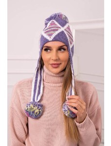 MladaModa Dámska čiapka s dlhými ušami Eunika K322 fialová