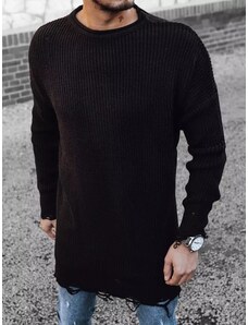 Buďchlap Štýlový predĺžený sveter v čiernej farbe