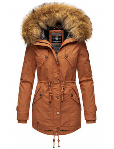 Marikoo LA VIVA PRINCESS Dámska zimná bunda s kapucňou, rusty cinnamon