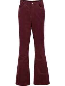 bonprix Kordové strečové nohavice, rozšírené, pohodlný vysoký pás, farba červená, rozm. 38