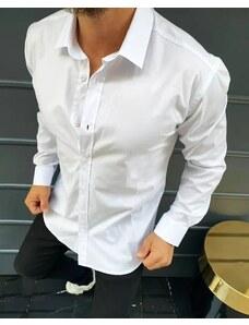 Fashionformen Elegantná pánska košeľa biela Side